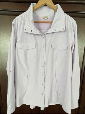 Duluth Trading Co Sol Sun Protection Lavender Women's Shirt. XXL